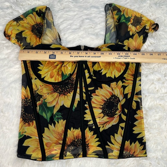 Jo Park | Sunflower Mesh Bustier Corset Top - Picture 5 of 7